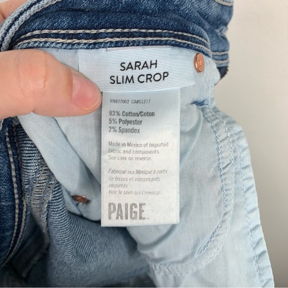 Paige Sarah Slim Crop Jeans Size 27 Womens‎ - Picture 11 of 13